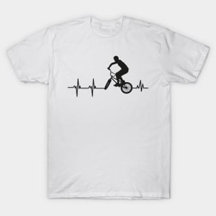 BMX Heartbeat Cyclist Pulse Biker Cycling T-Shirt